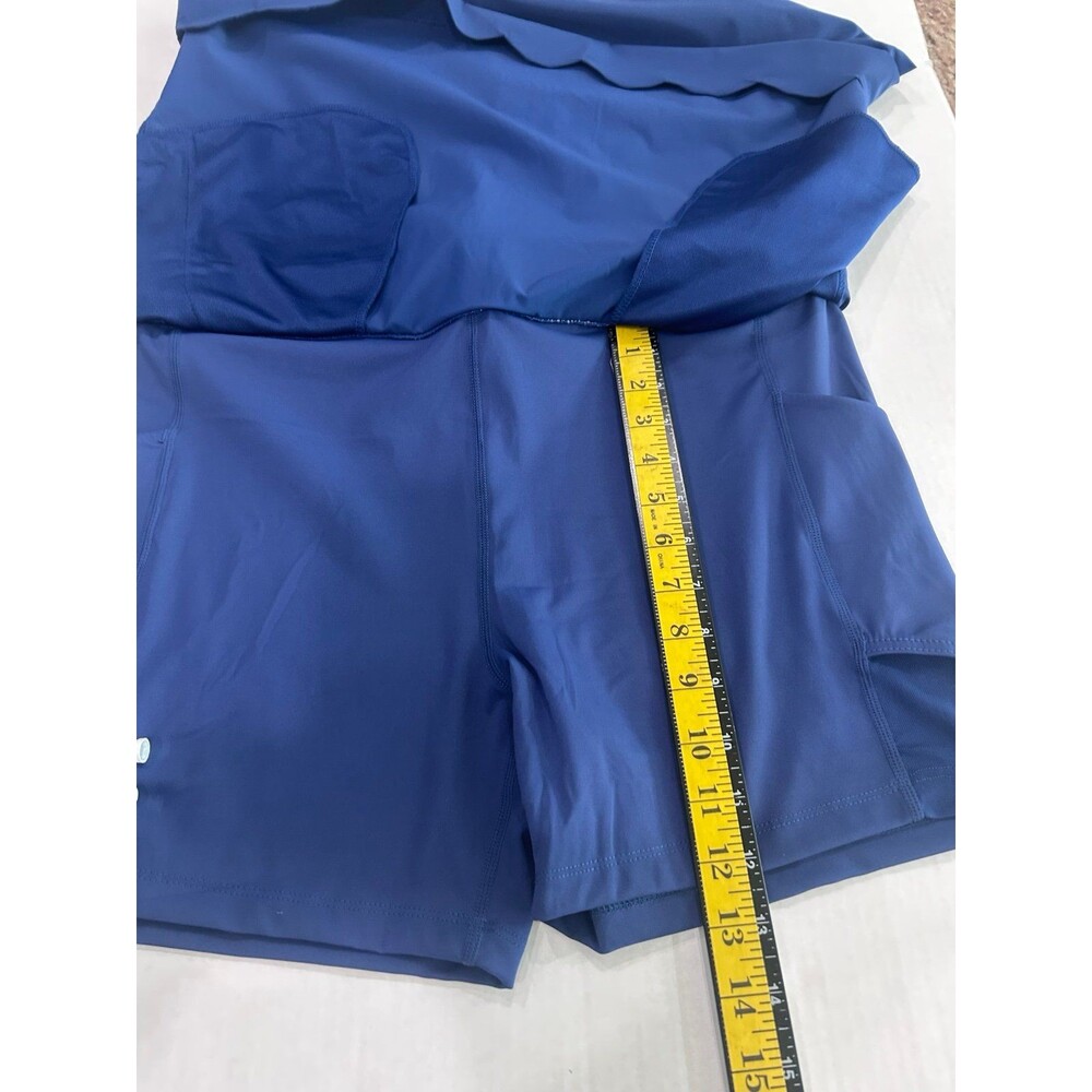 Renwick (RNWK) Scallop Hem Skort Women’s Size L Color Sky Blue Athletic Wear - Picture 11 of 11